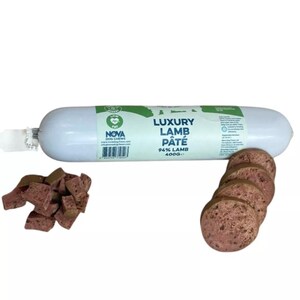 100% Natural Lamb Pate Luxury Top Quality Dog Food Treat Single Protein 2 X 400 g Rolls