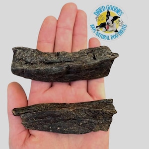 Tiras de cecina de hígado de búfalo gourmet: masticables 100 % naturales (paquete de 300 g)