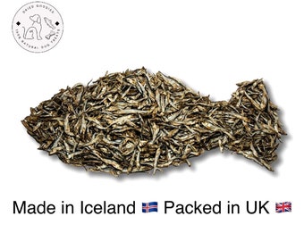 100% Natural-Organic ICELANDIC Air Dried Sprats Omega-3-6 Dog & Cat Treat 300 g