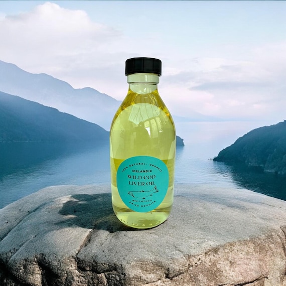 Natural Organic Icelandic Cod Liver Oil: Omega-3 & Vitamins (250ml)