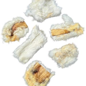 Natural-organic Large Air Dried Furry Rabbit Skin Dog Chew ...
