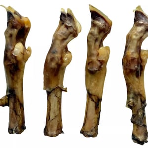 Pack of 4 100% Natural Organic Air Cured Lamb Feet Long Lasting Chew Treats for Dogs