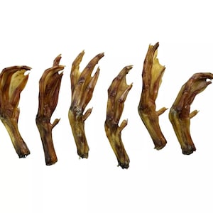 100% Natürliche Enten Füße Kauknochen - Luftgetrocknete getreidefreie Leckereien, Proteinreich, Kalziumreich, Premium Qualität für Hunde und Welpen 300g