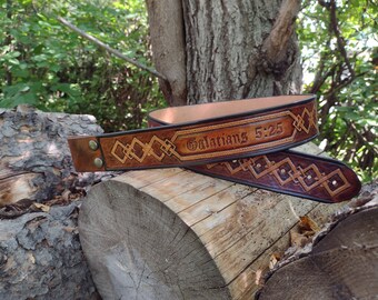Custom Carved Leather Belt (Made to Order)