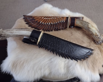 Custom Wing Leather Knife Sheath (Made to Order)