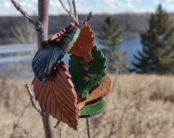 Leather Leaf Bracelet (Made to Order)