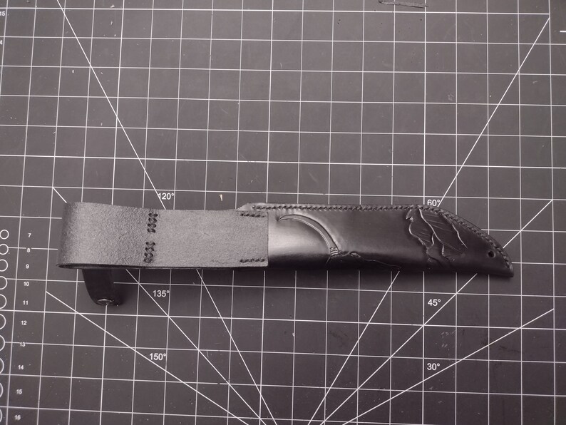 Custom Kbar Knife Sheath With Longhorn Skull and Mountains Etsy