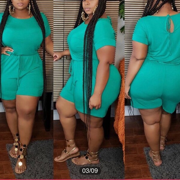 Plus Size Romper Etsy