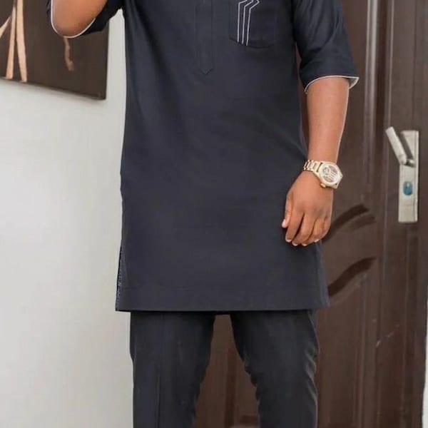 African kaftan clothing, senator wear for men, african clothing, men 2-piece clothes, men shirt, african gift for men, anniversary dress