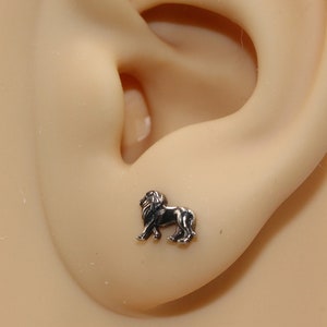 Lion Stud Earrings, 925 Sterling Silver Stud Earrings, Wild Animal Earrings, Gift For Her, Best Friend Gift, Animal Lover Gift