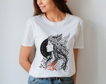 Camiseta de diosa boho, camiseta de estilo boho, camiseta de poder femenino, camiseta de mujer guerrera, diseño inspirador, regalo de espíritu libre, camiseta inspiradora