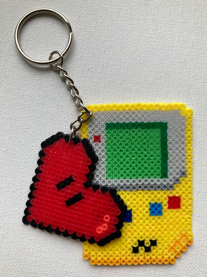 Gameboy Original Keychain Mini Perler Beads Etsy