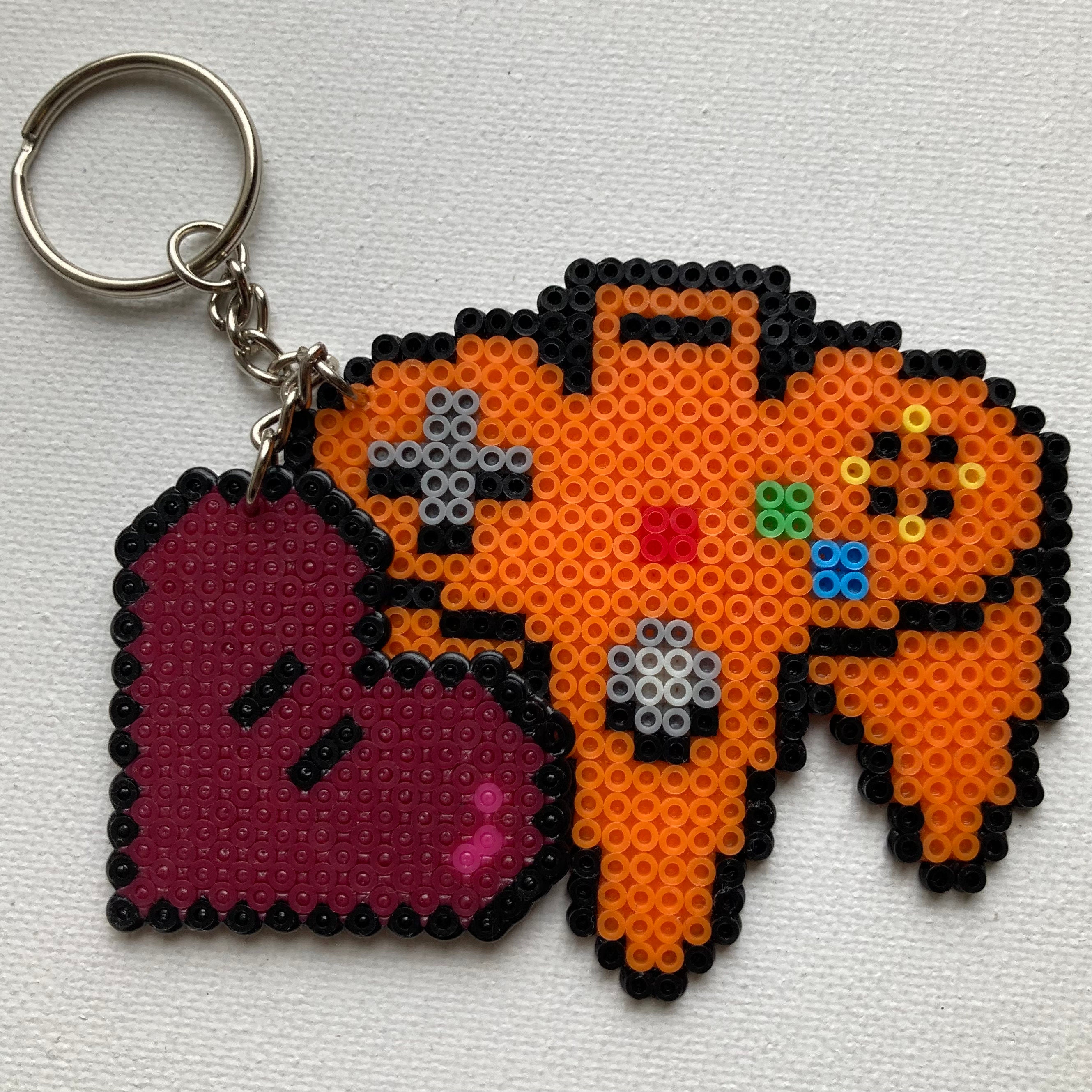 Nintendo 64 Controller Keychain | Mini Perler Beads - Etsy