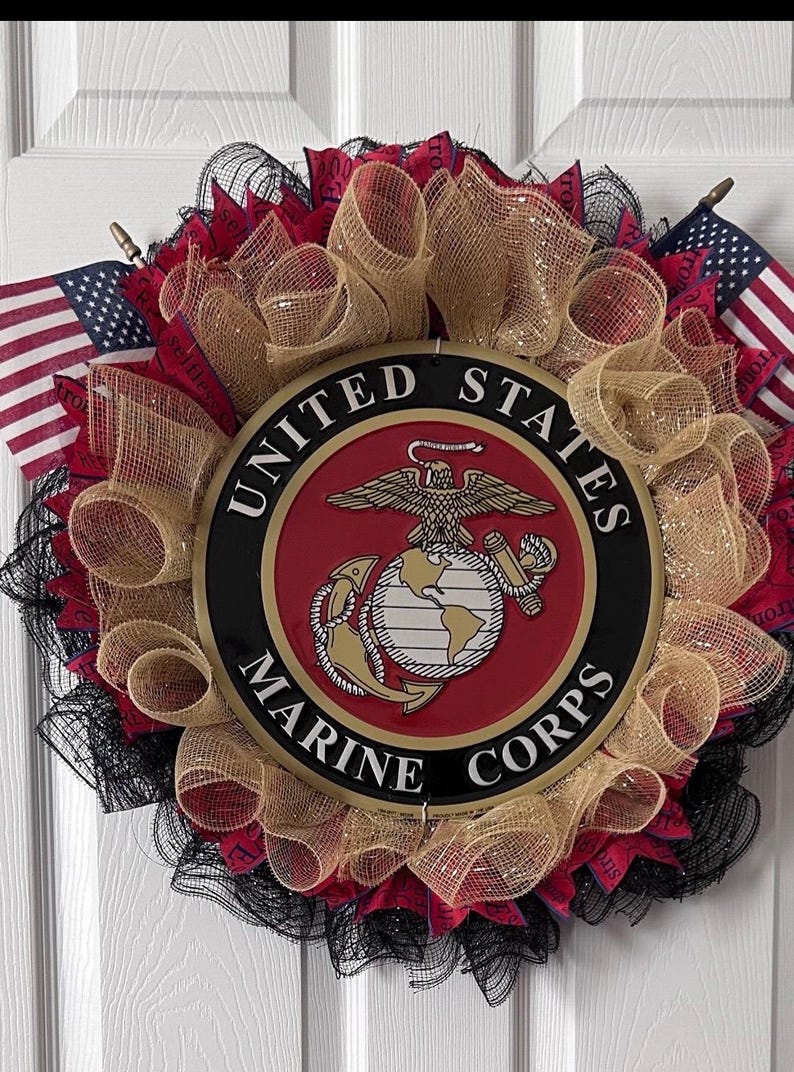 Marine Wreath Etsy