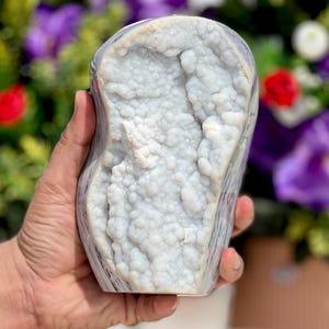 18CM Dendritic Opal Druzy Heart: Altar Crystal Healing Stone