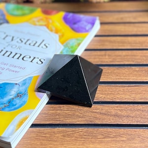 Black Tourmaline Pyramid: Handmade Gemstone for Meditation & Positivity