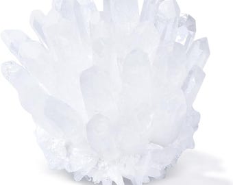 Natural Clear Crystal Cluster Quartz  for Home Decor,Healing Crystal Stones for Meditation,Yoga,Reiki & Positive Energy Unique Specimen Gift