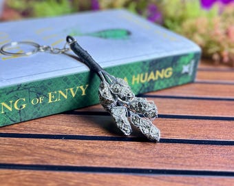 Raw Pyrite Stone Keychain: Golden Crystal Lucky Charm