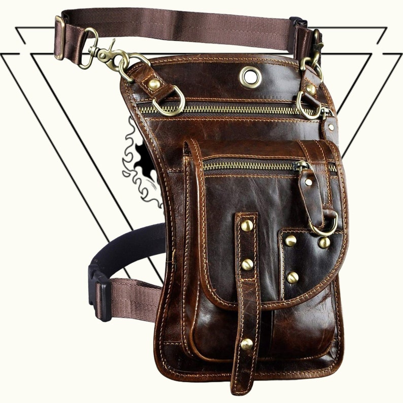 Practical Thigh Bag Leather Drop Leg Pouch Motorcycle Side - Etsy