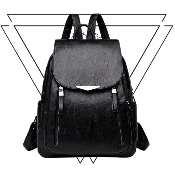Mini Vegan Leather Boho Backpack, Rucksack for Women, Cool Vintage Bag,  Classy Handbag With Exterior Pockets and Comfort Grip Handle -  Canada