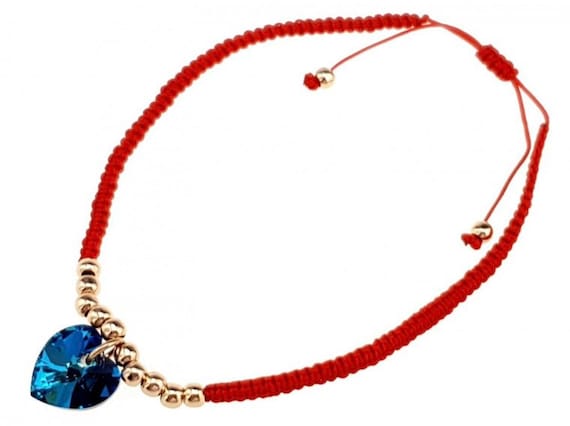 Red string sale bracelet swarovski