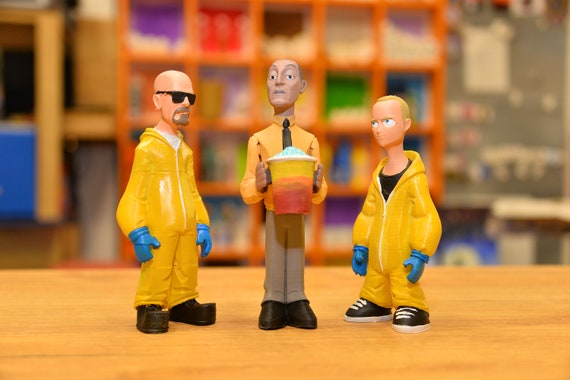 Figurines révolutionnaires, impressions 3D, décoration de chambre, cadeau  pour des amis, Walter White, Jesse Pinkman, Gustavo Fring -  France