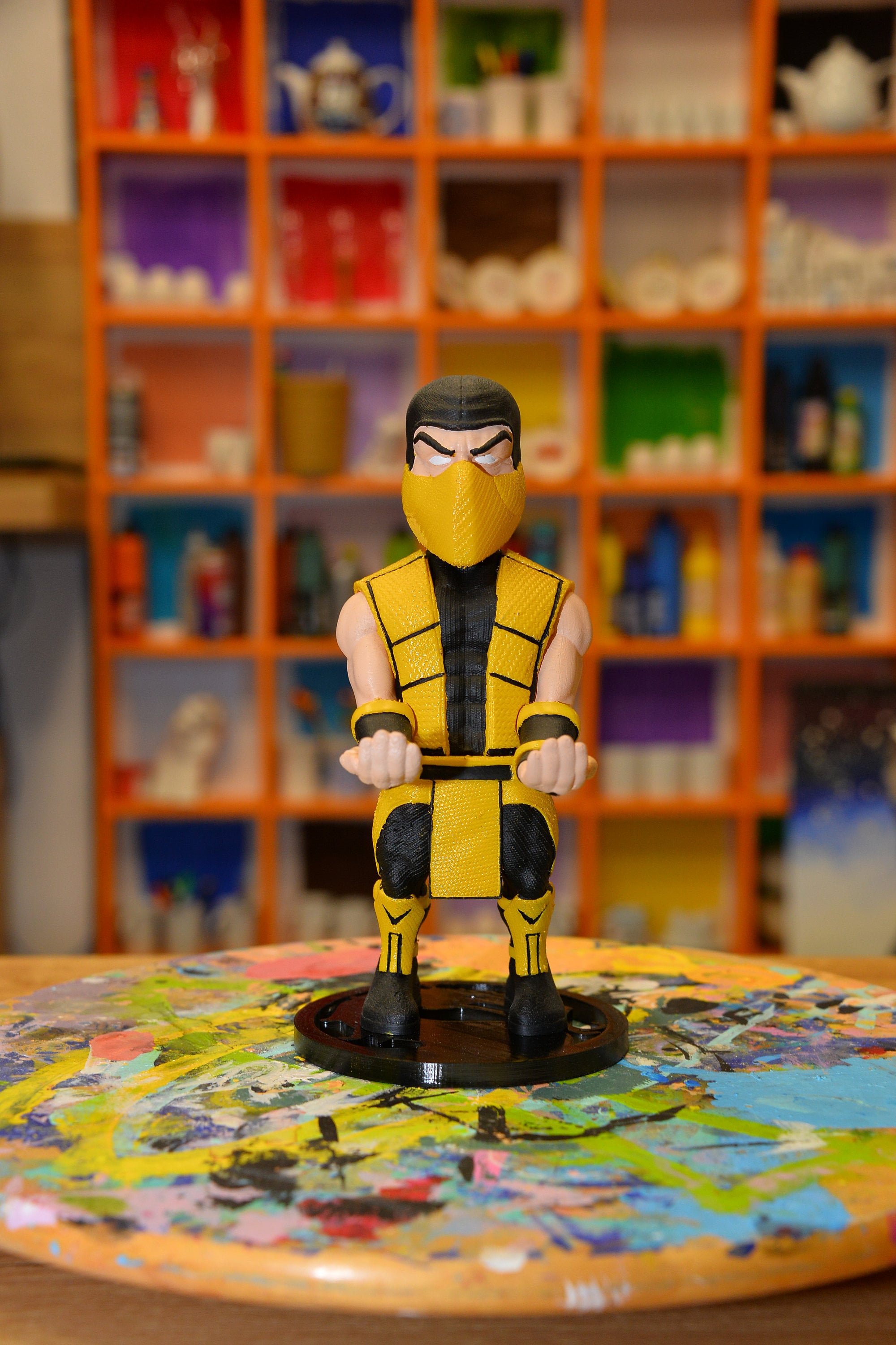 Scorpion, Mortal Combat, Phone Holder, Joystick Holder, Controller Stand, Room Decor, Office
