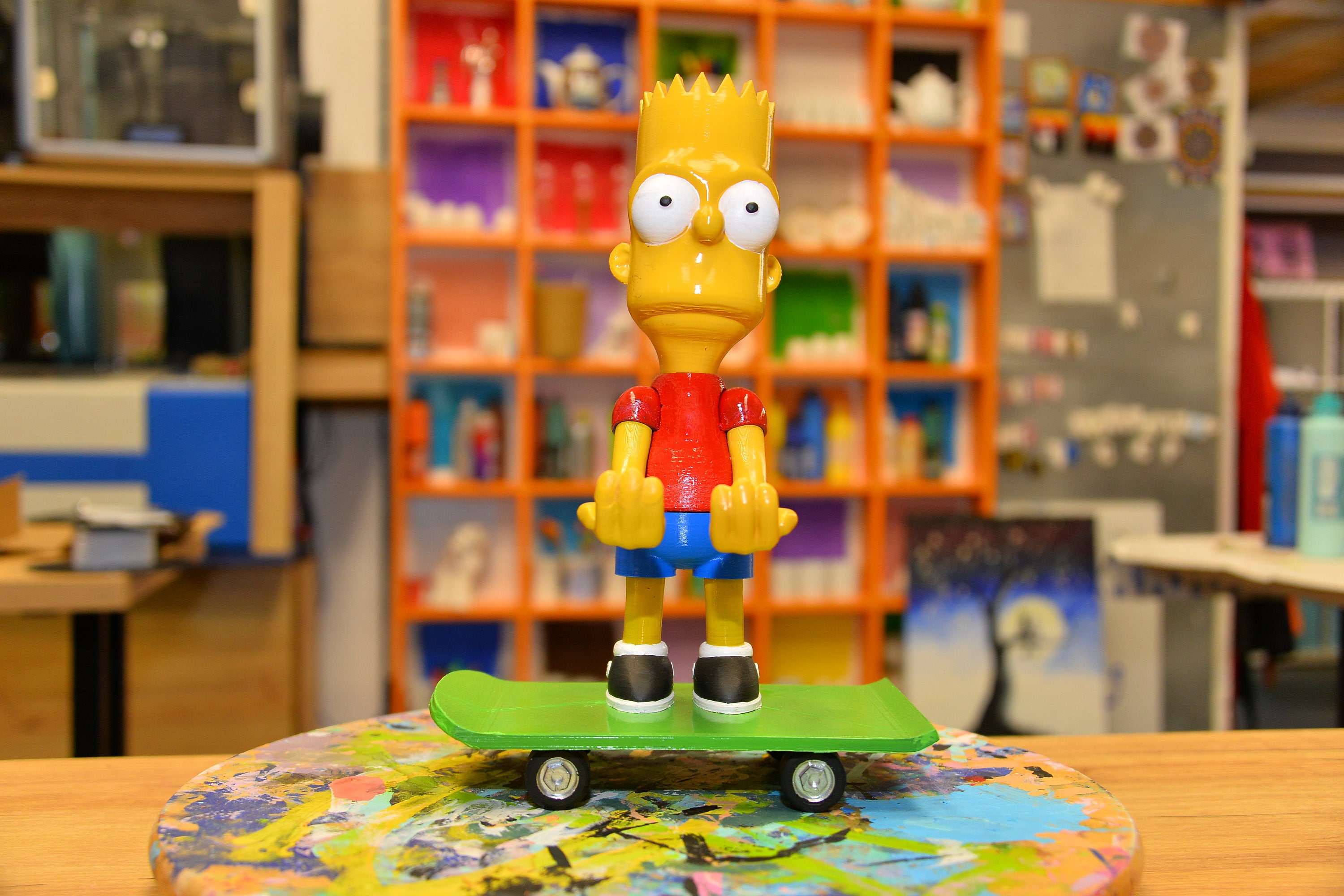 シンプソンズ バート・シンプソン 3Dフィギュア、電話ホルダー