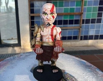 Impression 3D Kratos Stand Controller/ Phone Holder, God of War, Gaming, Décoration de chambre, Cadeau pour gamer, Bureau de décoration de jeu
