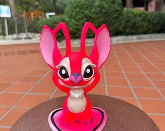 Stitch Angel, Decoración de habitación, Figuras impresas en 3D, Figura 3D, Decoración de oficina, Decoración del hogar en 3D, Lilo y Stitch, Regalo para él, Regalo de Navidad