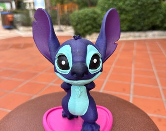 Stitch, Decoración de habitación, Figuras impresas en 3D, Figura 3D, Decoración de oficina, Decoración del hogar en 3D, Lilo y Stitch, Regalo para él, Regalo de Navidad, Regalo 3D
