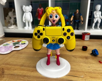 sailor moon , Phone holder, Joystick Holder, Controller Stand, Room Decor, Office decor, Gamer
