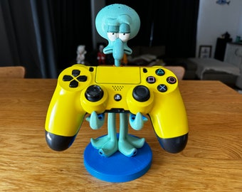 SpongeBob, squidward,Phone holder, Joystick Holder, Controller Stand, Room Decor, Office decor, Gamer, Headphone holder