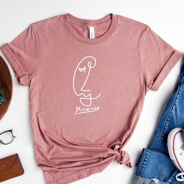 Picasso Tee, Artist Shirt, Artwork Outfit, Painter Shirt, Classic Art T-Shirt, Artsy Shirt, Casual Summer Clothes, Picasso Style Design Tee