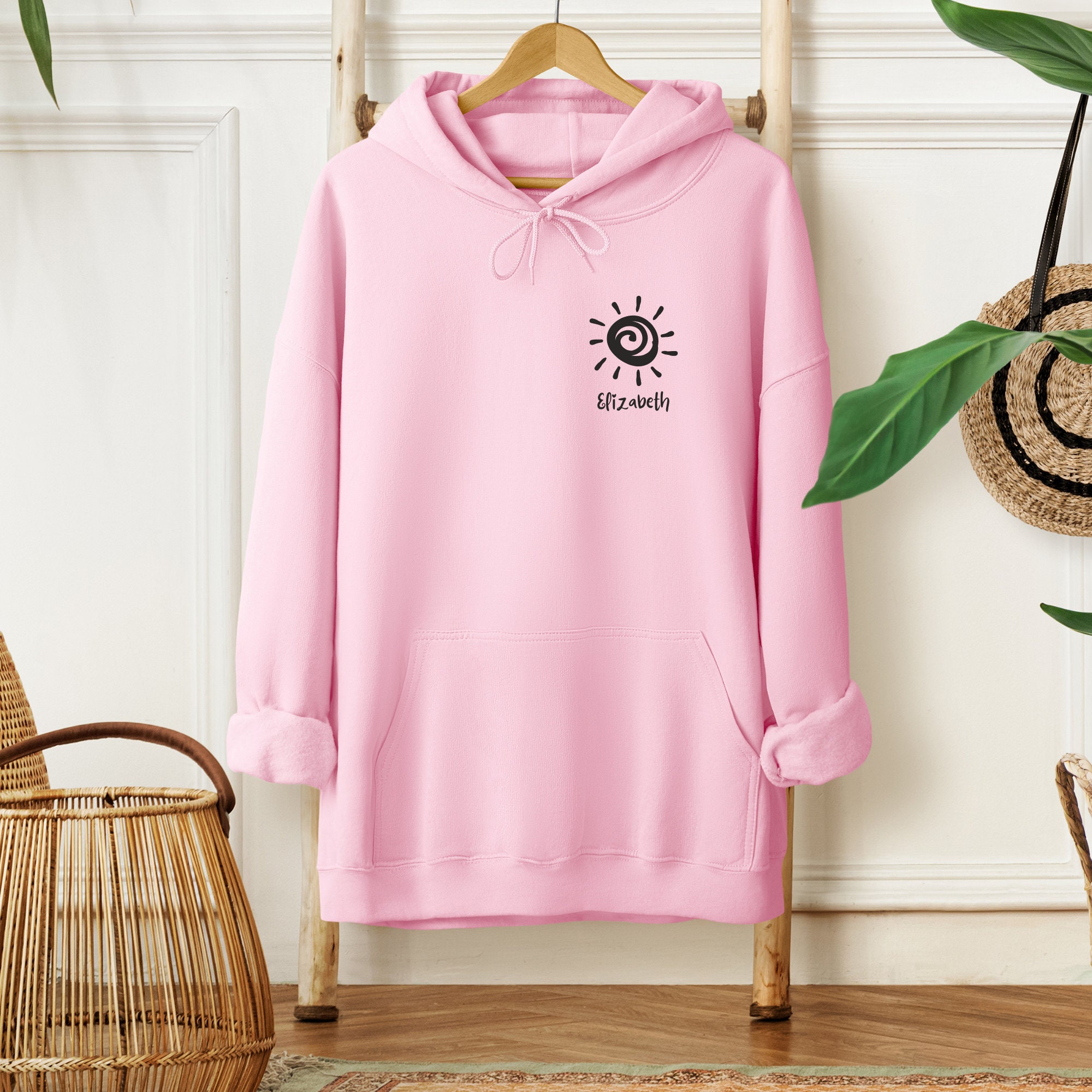 Custom Sun Sweatshirt, Custom Name Hoodie, Beach Vibes Custom Sun Sweatshirt, Custom Name Hoodie, Beach Vibes
