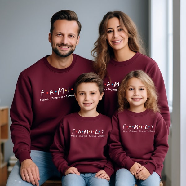 Custom Family Sweatshirt, Sweatshirts for Family, Custom Family Hoodies, Sibling Sweatshirts, Matching Sweatshirts for Family, Mommy and Me