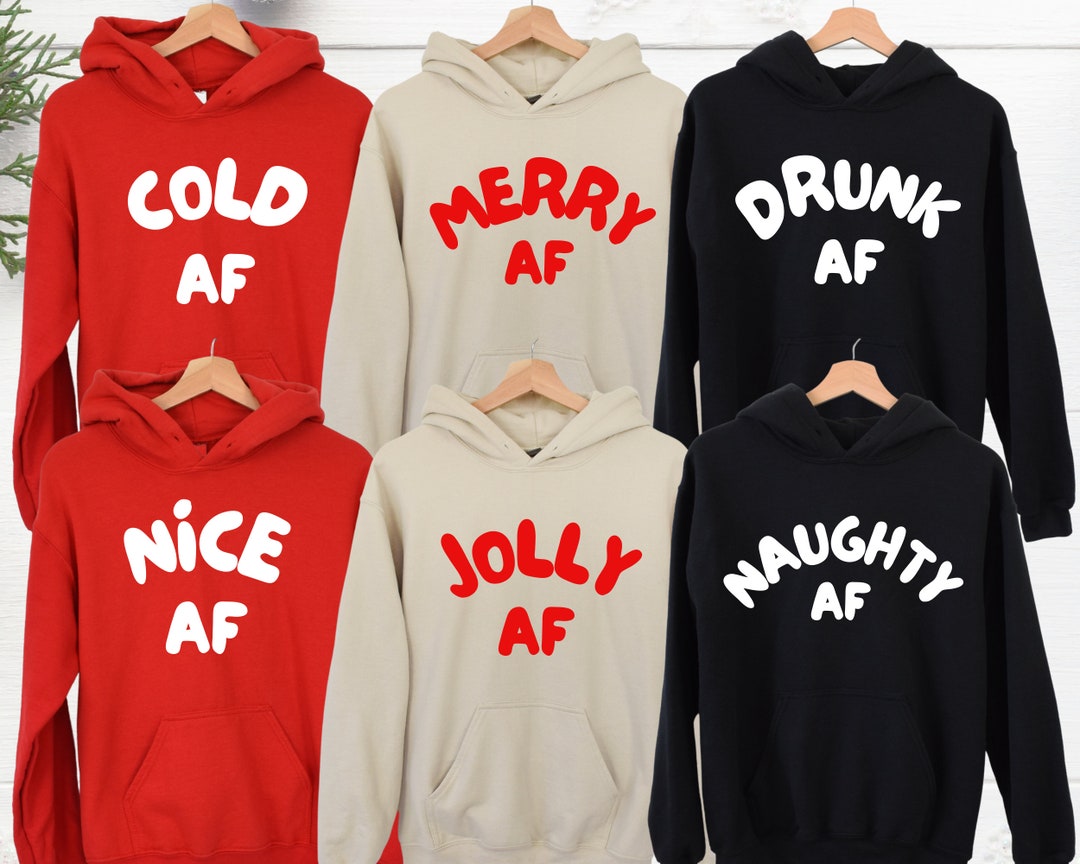 Funny Christmas Matching Sweatshirts, Funny Friends Group Hoodies ...