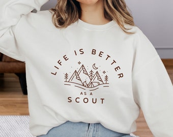 Life Is Better As A Scout  Sweatshirt, Mountains Calling Hoodie, Cookie Season Sweatshirt, Camping Hoodie, Hiking Sweatshirt