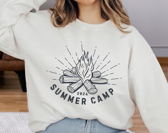 Summer Camp 2024 Sweatshirt, Vacation Hoodie, Holiday Sweatshirt, Nature Lover Hoodie, Hello Summer Sweatshirt, Camping Hoodie