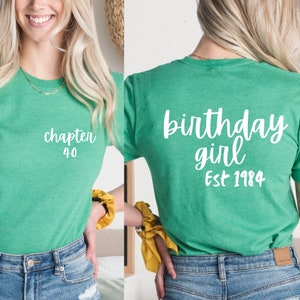 Birthday Girl Est 1984 Shirt, 40th Birthday Shirt, Vintage Shirt, Birthday Gift For Women, Personalized Birthday Shirt, Custom Birthday Tee