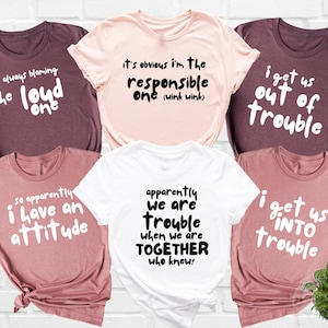 Funny Friend Group Shirt, Matching Girl Group T-Shirt, Matching Friends Tees, Girls Trip Weekend Tee, Funny Friend Personalized Shirts