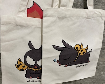 Tote Bag Anime (Calcifer Ghibli/P-Chan Ranma)