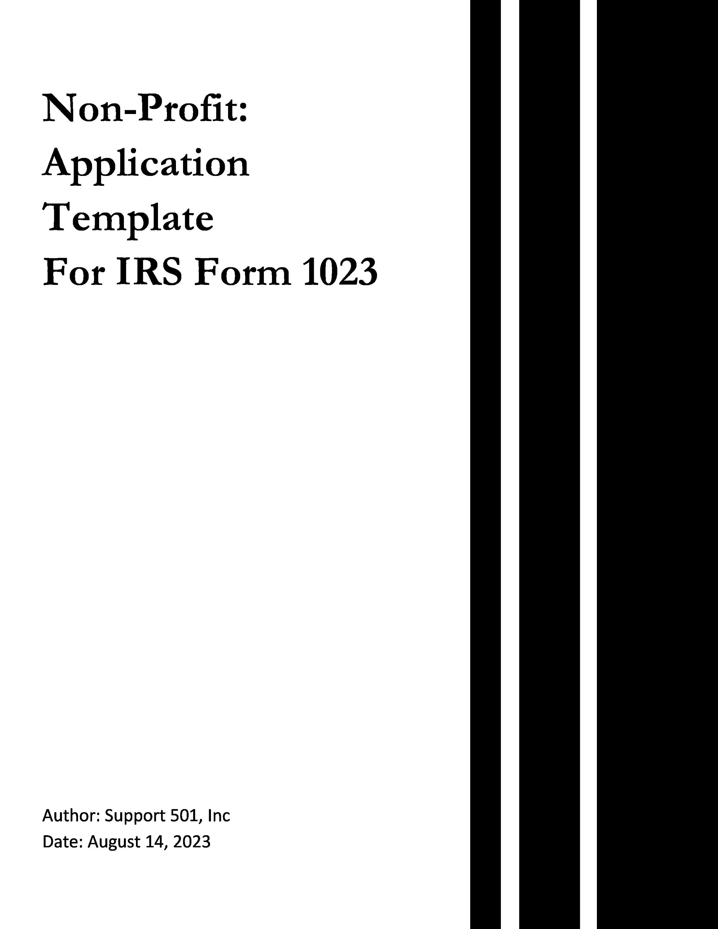 non-profit: form 1023 registration template - etsy
