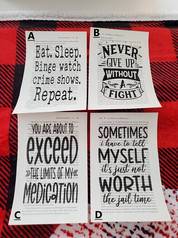 Book Page Art / Recycled Book Art/ Literary Quotes/ Funny / - Etsy Book Page Art / Recycled Book Art/ Literary Quotes/ Funny / - Etsy