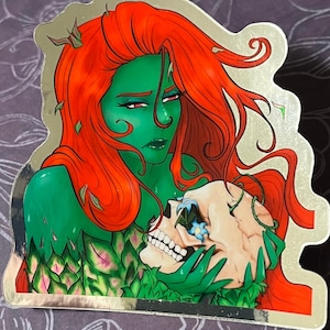 Poison Ivy Chrome Sticker | DC Holographic Vinyl Sticker