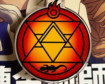 Fullmetal Alchemist Keychain | Acrylic Charm Keychain | Roy Mustang Keychain | Bag Charm | Anime Keychain | Key Charm
