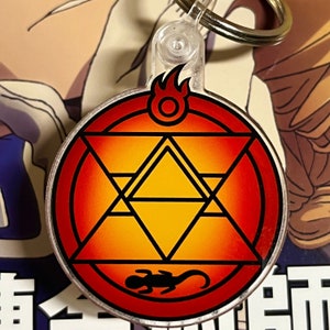 Fullmetal Alchemist Keychain | Acrylic Charm Keychain | Roy Mustang Keychain | Bag Charm | Anime Keychain | Key Charm