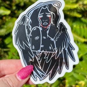 Holographic Angel Stickers | Mirror Holographic Vinyl Stickers