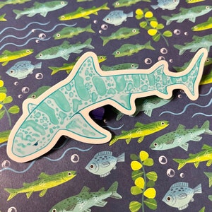 Luipaardhaai-stickers | Matte vinylstickers