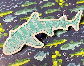 Leopard Shark Stickers | Matte Vinyl Stickers